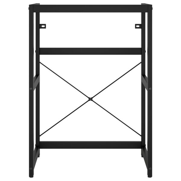 vidaXL Servantramme med innebygd servant svart jern