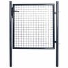vidaXL Hageport av netting galvanisert st&aring;l 100x100 cm gr&aring;