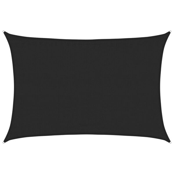 vidaXL Solseil 160 g/m&sup2; svart 3,5x4,5 m HDPE