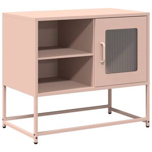 vidaXL TV-benk rosa 68x39x60,5 cm stål