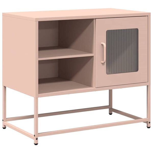 vidaXL TV-benk rosa 68x39x60,5 cm st&aring;l