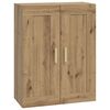 vidaXL Veggskap Veggmontert Artisan eik 69,5 x 34 x 90 cm