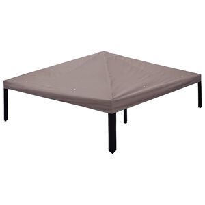 vidaXL Gazebo Deksel 300 x 300 cm Gr&aring;brun Polyester og st&aring;l
