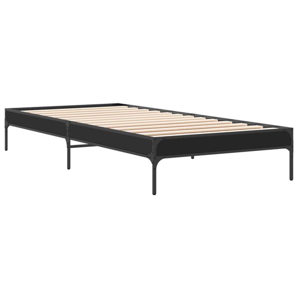 vidaXL Sengeramme svart 90x190 cm konstruert tre og metall