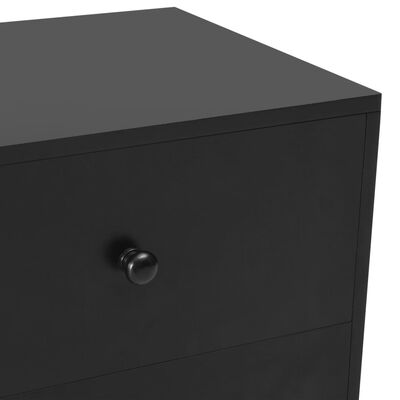vidaXL Nattbord 2 stk svart 40x30x50 cm heltre furu