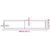 vidaXL Bordplate lysebrun 200x40x(2-4)cm behandlet heltre naturlig