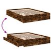 vidaXL Sengeramme med skuffer r&oslash;kt eik 120x200 cm konstruert tre