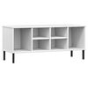 vidaXL Skohylle med metallben hvit 106x35x45 cm heltre OSLO