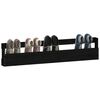 vidaXL Veggmonterte skohyller 2 stk svart 110x9x23 cm heltre furu