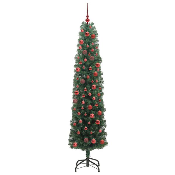 vidaXL Kunstig juletre med 300 LED gr&oslash;nn 180 cm PVC og st&aring;l og plast