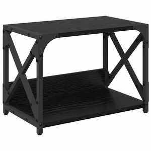 vidaXL Skiverstativ Svart Eik 44 x 26 x 31,5 cm Konstruert tre