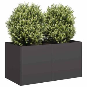 vidaXL Plantekasse svart 80x40x40 cm kaldvalset st&aring;l