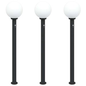 vidaXL Pullertlys med sensor 3 stk 120 cm svart IP44