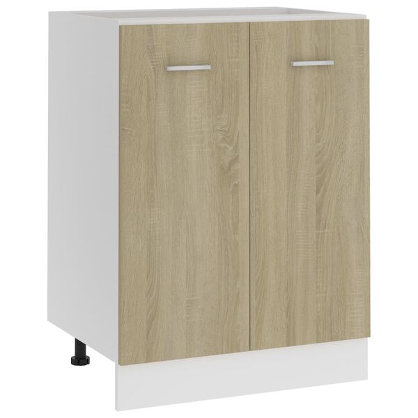 vidaXL Bunnskap "Lyon" sonoma eik 60x46x81,5 cm konstruert tre