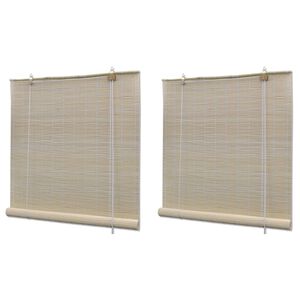 vidaXL Rullegardiner naturlig bambus 2 stk 120x160 cm