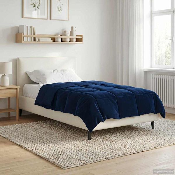 vidaXL Full &aring;r dyne Quilted M&oslash;rkebl&aring; 155 x 220 cm Mikrofiber