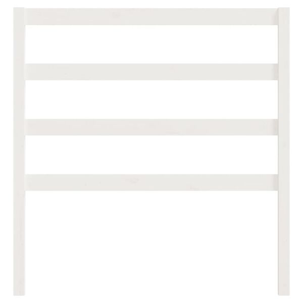 vidaXL Sengegavl hvit 95x4x100 cm heltre furu