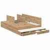 vidaXL Seng med lagring med skuff Artisan Eik 160 cm Konstruert tre
