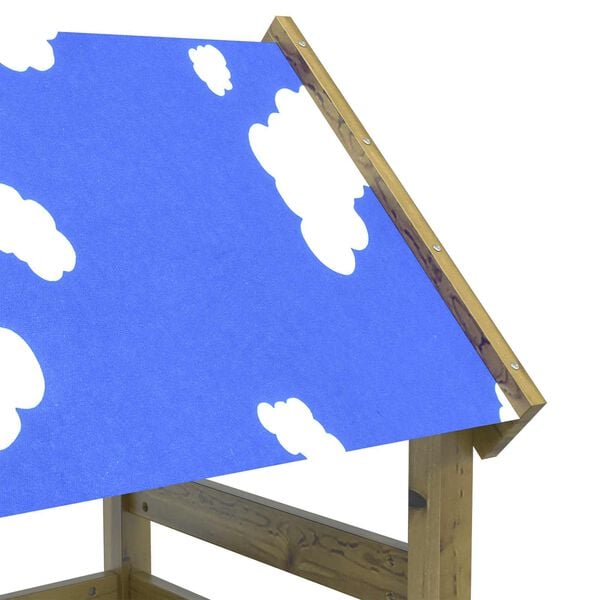 vidaXL Leket&aring;rn Brun 110,5 x 52,5 x 215cm Massiv impregnert tre