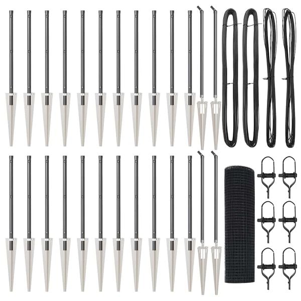 vidaXL Gjerdep&aring;le Gr&aring; 50 x 0,8 m (25 x 25 mm mesh) St&aring;l og PVC