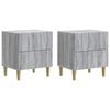 vidaXL Nattbordskap 2 pcs Gr&aring; sonoma 43 x 34,5 x 48 cm Konstruert tre