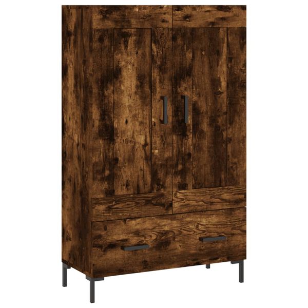 vidaXL Highboard r&oslash;kt eik 69,5x31x115 cm konstruert tre