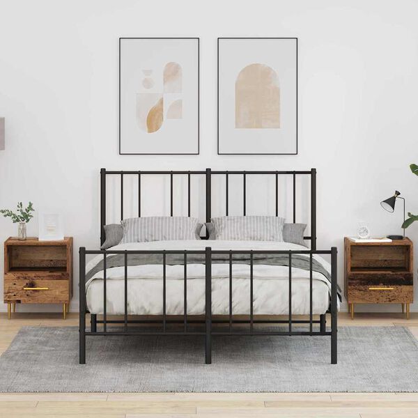 vidaXL Nattbord 2 pcs Gammelt tre 40 x 35 x 47.5 cm Konstruert tre