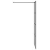 vidaXL Walk-in Dusjvegg Svart 90 x 195 cm herdet glass