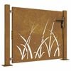 vidaXL Hageport 100x100 cm cortenst&aring;l gressdesign