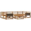 vidaXL Utend&oslash;rs sofa-sett 7 pcs Naturlig Solid akasietre