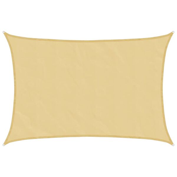 vidaXL Solseil sand 4,5x3,5 m 100% polyester oxford