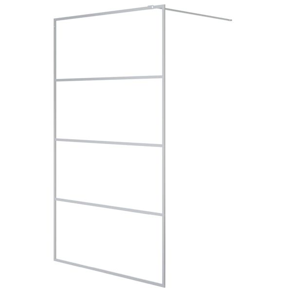 vidaXL Dusjvegg s&oslash;lv 115x195 cm klart ESG-glass