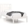vidaXL Sengeramme hvit heltre furu 90x200 cm