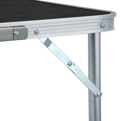 vidaXL Sammenleggbart campingbord grå aluminium 180x60 cm