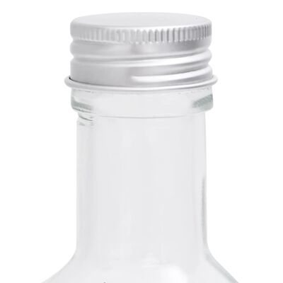 vidaXL Glassflasker med skrulokk 12 stk firkantet 250 ml