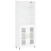 vidaXL Highboard hvit 69,5x34x180 cm konstruert tre
