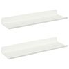vidaXL Flytende hylle 2 stk. Hvit 30 x 9 x 2,5 cm St&aring;l