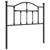 vidaXL Utskiftbar sengegavl i metall svart 90 cm