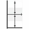 vidaXL Sammenleggbar dusjvegg med halvfrostet ESG-glass 100x190 cm