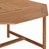 vidaXL Hagebord 150x150x75 cm heltre teak