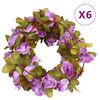 vidaXL Blomsterkranser 6 stk lyselilla 250 cm