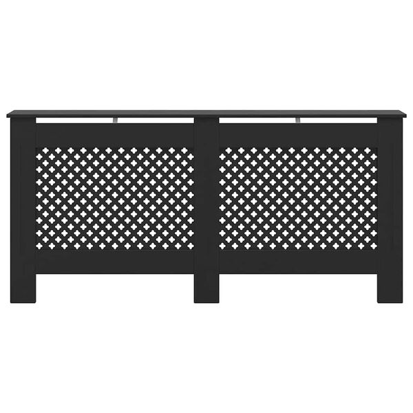 vidaXL Radiatordeksel svart 172x19x81,5 cm MDF
