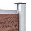 vidaXL Gjerdepanel WPC 175x146 cm brun