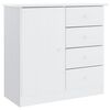 vidaXL Highboard ALTA hvit 77x35x165 cm heltre furu
