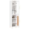 vidaXL Highboard hvit 34,5x34x180 cm konstruert tre