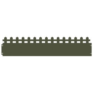 vidaXL Plenkanter 10 stk. 103 x 0,05 x 22 cm St&aring;l Olivengr&oslash;nn