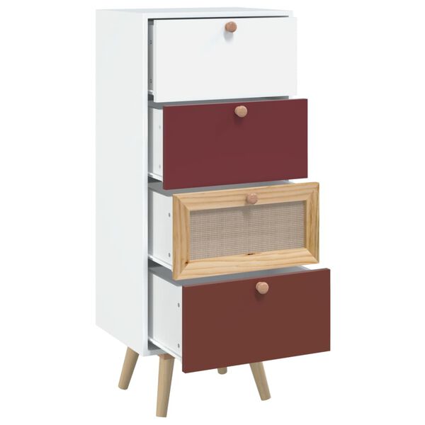 vidaXL Highboard med skuffer 40x30x95 cm konstruert tre
