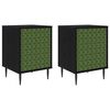 vidaXL Nattbordskap GELEEN 2 stk. Svart eik 36 x 33 x 51 cm