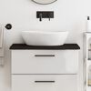 vidaXL Benkeplate til bad m&oslash;rkebrun 80x30x2 cm behandlet heltre