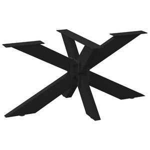 vidaXL Salongbordben edderkoppformet svart 98x58x(42-43) cm st&aring;l